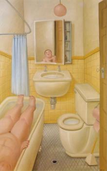 Fernando Botero : Bathroom